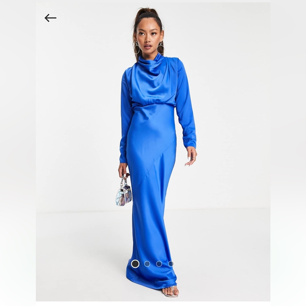 Elegant Blue Satin Gown